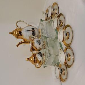 Vintage 50s/60s Venezia Demitasse Tea/Coffee/Chocolate Set 17 pieces